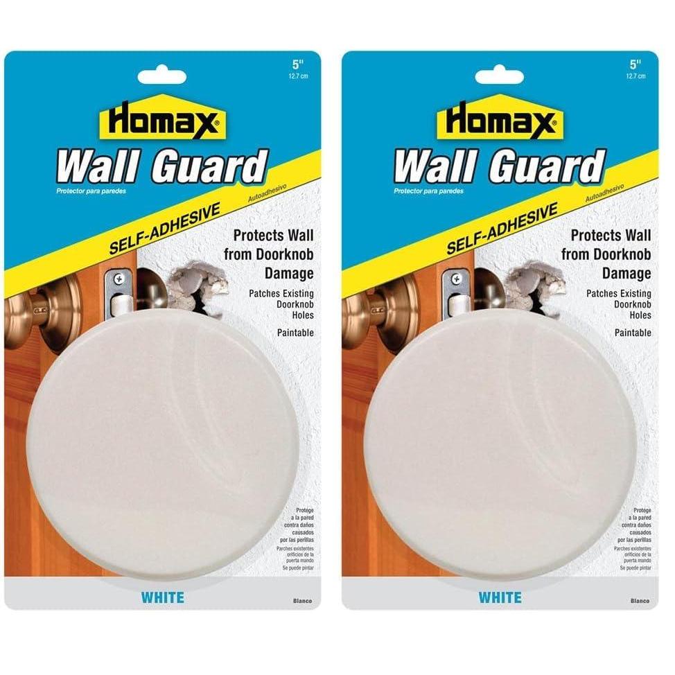 image:imageHomax Wall Guard White 5 SelfAdhesive Doorknob Protector5 Pack of 2